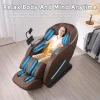 MYTHIA Full Body Zero Gravity Massage Chair With SL Track, Lumbar Heat, Foot Rollers And Bluetooth - A303C, Brown