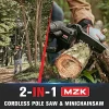 MZK 2-in-1 Cordless Pole Saw With Mini Chainsaw And 3 Replacement Chain