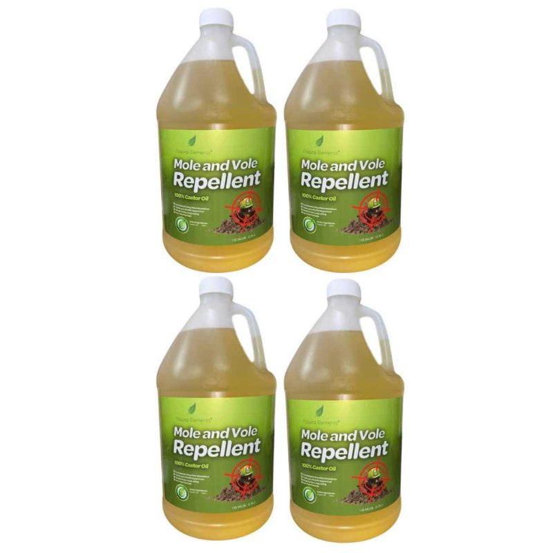 Natural Elements Mole And Vole Repellent - 100% Castor Oil, 1 Gallon