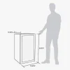 NewAir Beverage Refrigerator Cooler, 126 Cans, 3.4 Cubic Feet, Stainless Steel - AB-1200