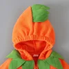 Newborn Infant Cute Jack-O-Lantern Costume Halloween Bodysuit and Striped Leggings Set Fall Holiday Fancy Dress Up Outfi