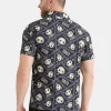 Nightmare Before Christmas Men's and Big Men's Print Button-Up Cotton Shirt with Short Sleeves, Sizes XS-3XL