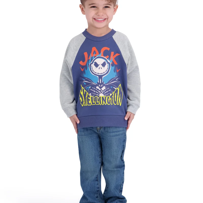 Nightmare Before Christmas Toddler Boy Long Sleeve Jack Skellington Sweatshirt