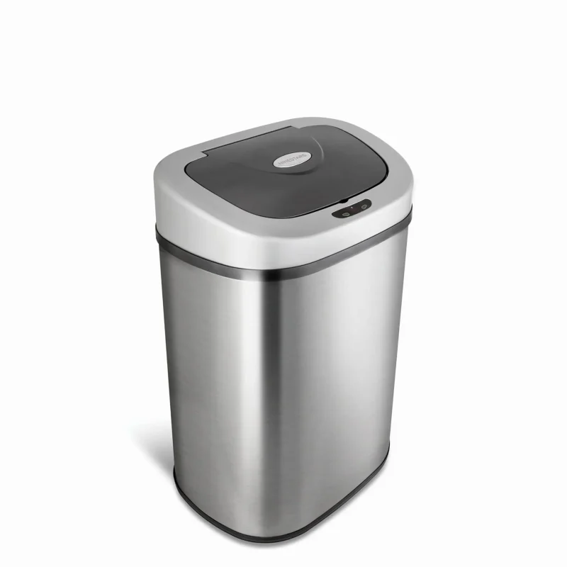 Nine Stars Touchless Motion Sensor Trash Can, 21.1 Gal, Stainless Steel