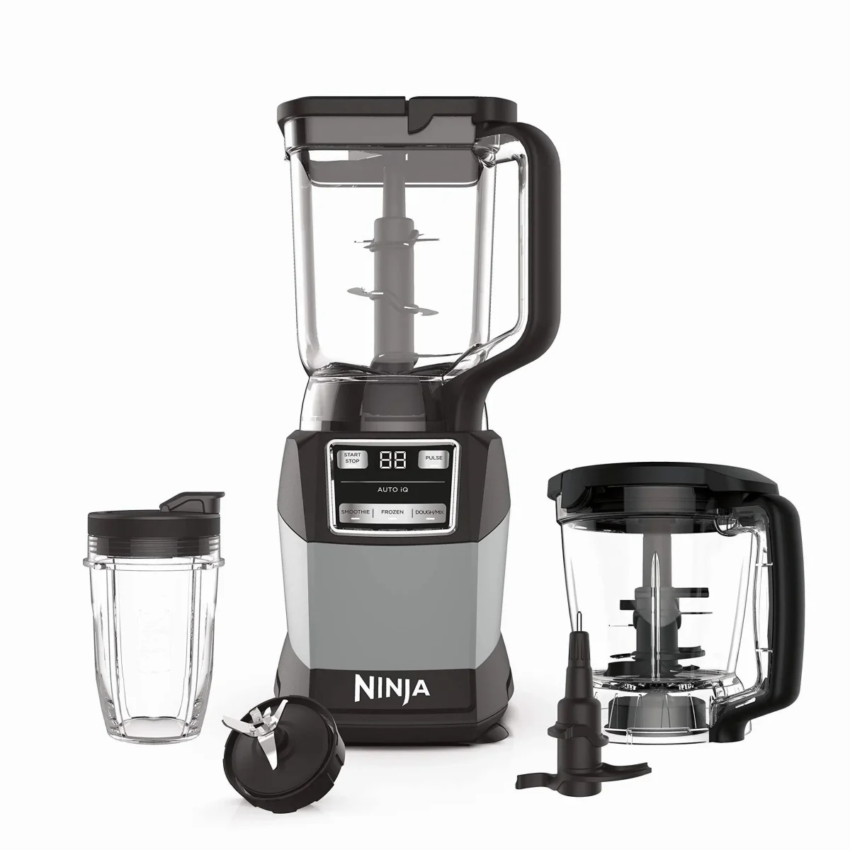Ninja Compact Kitchen System 1200W, 72-oz Pitcher, 5-Cup Processor Bowl, 18-oz Cup - 3 Functions