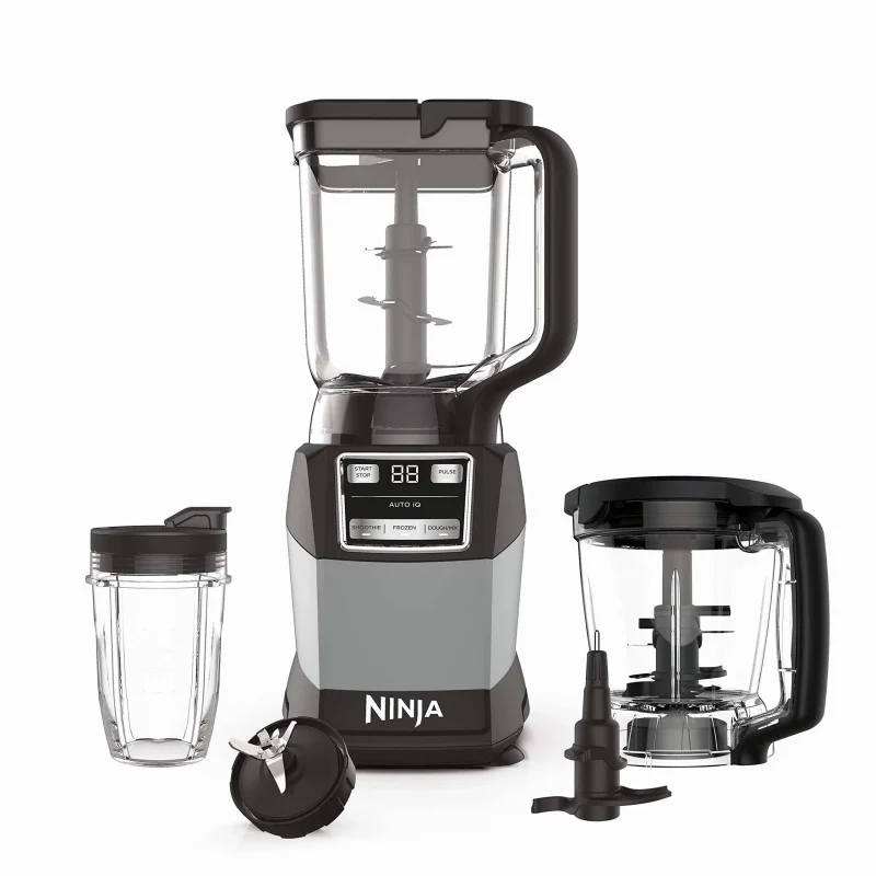 Ninja Compact Kitchen System 1200W, 72-oz Pitcher, 5-Cup Processor Bowl, 18-oz Cup - 3 Functions