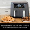 Ninja Foodi 10 QT 6-in-1 DualZone Smart XL Air Fryer, 2 Independent 5 QT Baskets, Grey - DZ550