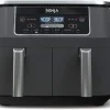 Ninja Foodi 10 QT 6-in-1 DualZone Smart XL Air Fryer, 2 Independent 5 QT Baskets, Grey - DZ550