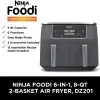 Ninja Foodi 10 QT 6-in-1 DualZone Smart XL Air Fryer, 2 Independent 5 QT Baskets, Grey - DZ550