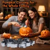 Ninonly 26Pcs Halloween Pumpkin Carving Kit, with 24 PCS Stainless Steel Pumpkin Carving Stencils&2 Carving Tools