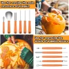 Ninonly Pumpkin Carving Kit,Professional 17Pcs Stainless Steel Pumpkin Knives Tool with Carrying Bag,for Pumpkin Jack-O-