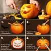Ninonly Pumpkin Carving Kit,Professional 17Pcs Stainless Steel Pumpkin Knives Tool with Carrying Bag,for Pumpkin Jack-O-