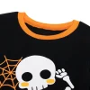 NIPAXO Family Matching Halloween Pajamas Set - Spooky Cute Skeleton & Pumpkin Graphic Long Sleeve Sleepwear for Adults,