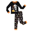NIPAXO Family Matching Halloween Pajamas Set - Spooky Cute Skeleton & Pumpkin Graphic Long Sleeve Sleepwear for Adults,