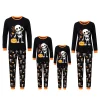 NIPAXO Family Matching Halloween Pajamas Set - Spooky Cute Skeleton & Pumpkin Graphic Long Sleeve Sleepwear for Adults,