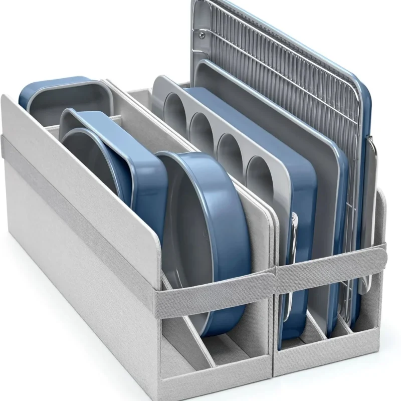 Nonstick Ceramic Bakeware Set, 11 Pieces, Navy - Aluminized Steel