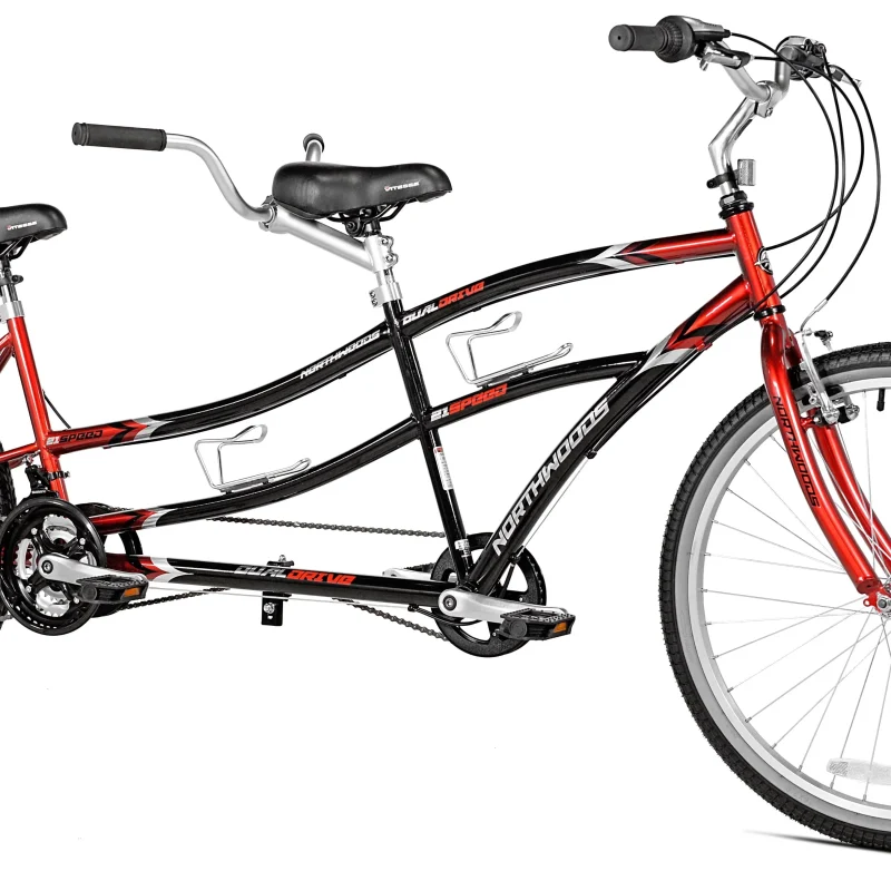 Northwoods 26in 21-Speed Dual Drive Tandem Adult Bike - Red/Black