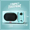 Nostalgia 0.7 Cu Ft 700W Countertop Microwave Oven - Aqua