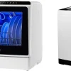 NOVETE Countertop Dishwasher, 5 L Water Tank, 5 Programs, White - TDQR01