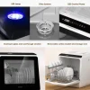 NOVETE Countertop Dishwasher, 5 L Water Tank, 5 Programs, White - TDQR01