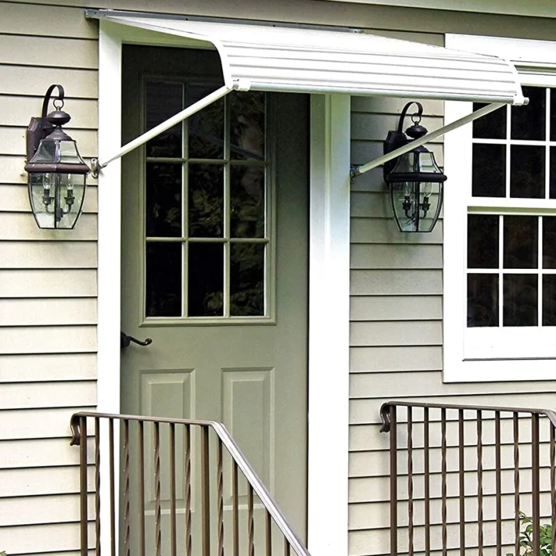 NuImage Awnings Aluminum Door Canopy 60 Inches Wide White - 60425