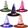 OAVQHLG3B Halloween Decorations Witch Hat Lights, Halloween LED Hanging Lighted Glowing Witch Hats Battery Operated Stri