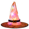 OAVQHLG3B Halloween Decorations Witch Hat Lights, Halloween LED Hanging Lighted Glowing Witch Hats Battery Operated Stri
