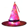 OAVQHLG3B Halloween Decorations Witch Hat Lights, Halloween LED Hanging Lighted Glowing Witch Hats Battery Operated Stri