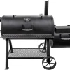 Oklahoma Joe's Longhorn Reverse Flow Smoker - Offset Barrel Design, Heavy-Gauge Steel, Dual Chamber Smoking