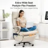 OKUP Executive Office Chair With 2 Motors, Footrest, 190 Kg Capacity, Beige - M80