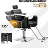 OmySalon All Purpose Reclining Hydraulic Salon Chair, 135 Degree