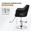 OmySalon Barber Styling Chair With Hydraulic Pump, 360 Swivel And Footrest - Black