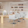 OmySalon Hydraulic Salon Styling Chair, Pink, 330 lbs Capacity