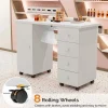 OmySalon Manicure Table Nail Desk With Electric Downdraft Vent