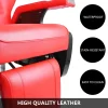 OmySalon Reclining Hydraulic Barber Chair, Black, 38.2 x 27.6 x 39.4 in