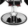 OmySalon Reclining Hydraulic Barber Chair, Black, 38.2 x 27.6 x 39.4 in