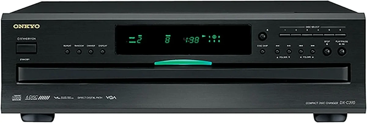 Onkyo 6-Disc CD Changer, Black - DX-C390