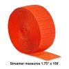 Orange Paper Party Streamer, 150', by Way To Celebrate