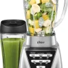 Oster Pro 1200 Blender With Glass Jar, 24-Ounce Smoothie Cup, Brushed Nickel