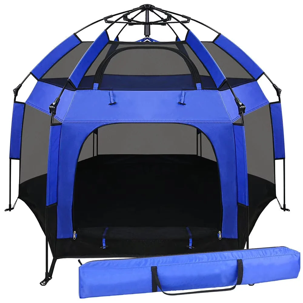 Outdoor Baby Playpen With Canopy, 61 x 61 x 49.2 in