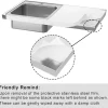 Outdoor Grill Table With Stainless Steel Sink, 16.1 x 14.2 x 5.9 Inch - Metal Grill Cart Kitchen Island