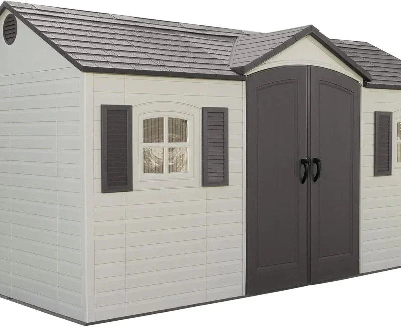 Outdoor Storage Shed, 8 x 15 Foot, Desert Sand - 6446