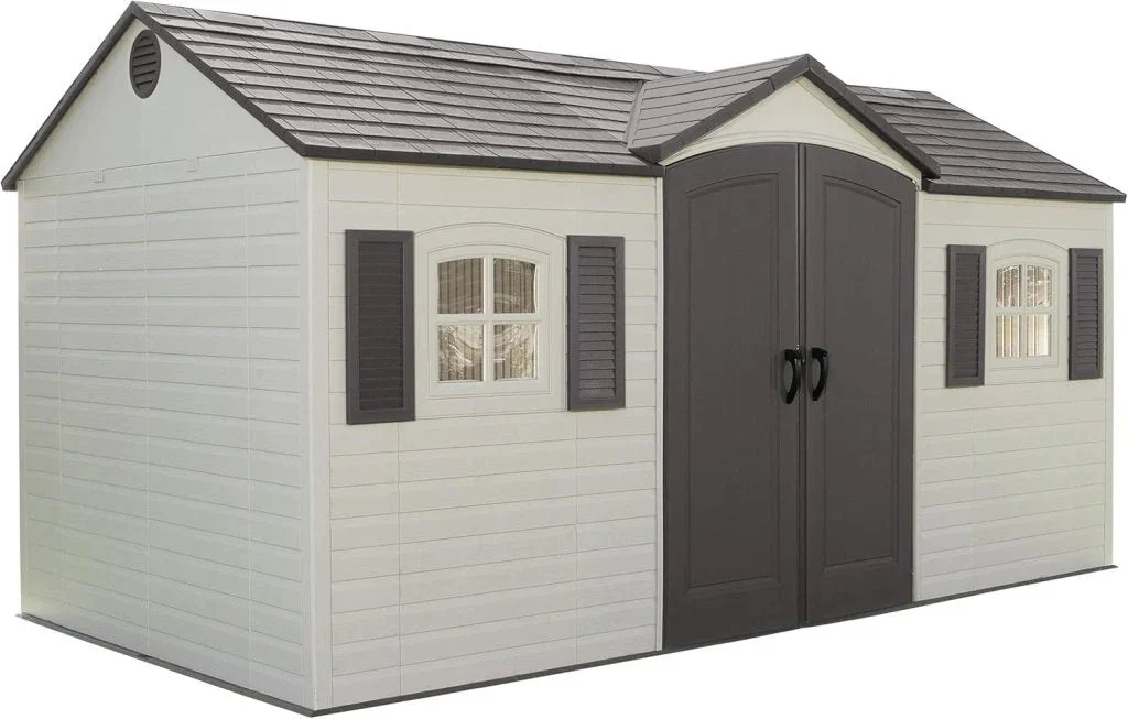 Outdoor Storage Shed, 8 x 15 Foot, Desert Sand - 6446