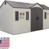 Outdoor Storage Shed, 8 x 15 Foot, Desert Sand - 6446