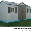 Outdoor Storage Shed, 8 x 15 Foot, Desert Sand - 6446