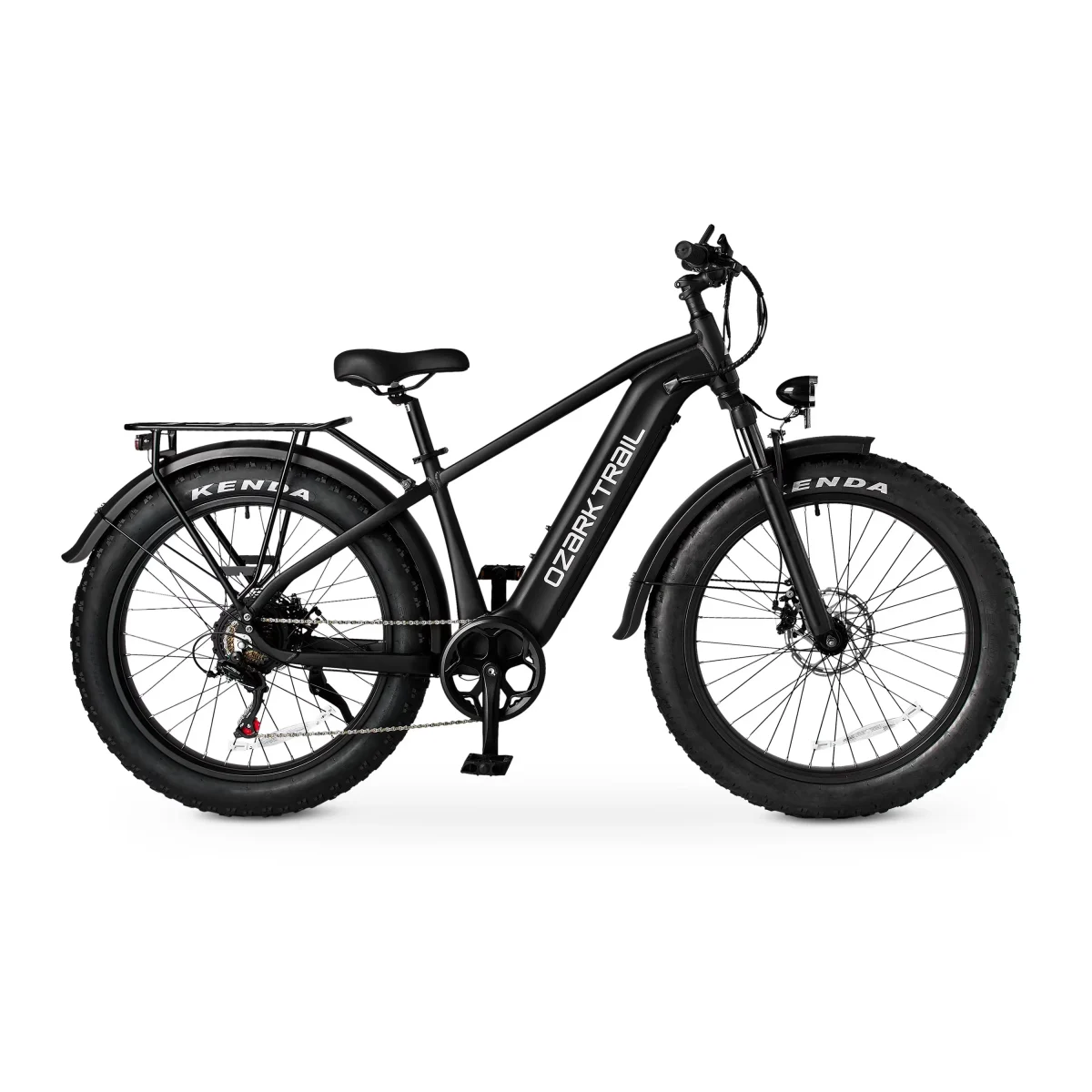 Ozark Trail Electric Fat Tire Bike, 26in, 48V, Class 2, Black, Fits Riders 5ft 2in - 6ft 1in - M.3 Ranger+