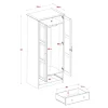Palace Imports Solid Wood Flexible Wardrobe Armoire 31.5w x 72h x 20.9d