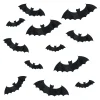 Paper Bat Wall Creatures Decoration, Black, 12 Pieces, Halloween by Way To Celebrate