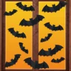 Paper Bat Wall Creatures Decoration, Black, 12 Pieces, Halloween by Way To Celebrate