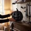 Paper Mache Jack-o'-Lantern Decoration, 8.3", Halloween by Way To Celebrate
